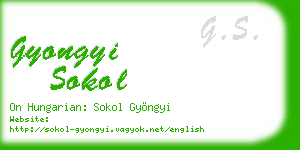 gyongyi sokol business card